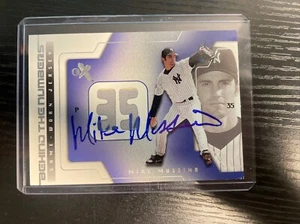 2002 Mike Mussina Auto Game Worn Jersey Fleer Ex Behind The Numbers - Picture 1 of 2