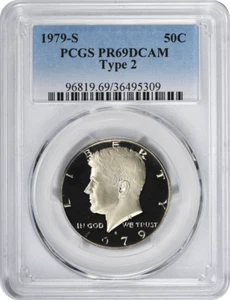 1979-S Type 2 Kennedy Half PR69DCAM PCGS Proof 69 Deep Cameo Clear 'S' - Bild 1 von 2