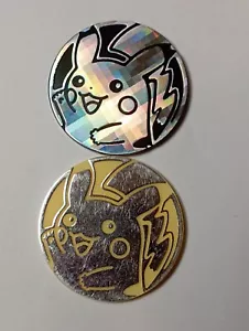 *ENVOI SUIVI* Lot 2 Jetons / Pièces / Coins / tokens - Pokémon - Pikachu - Imagen 1 de 2