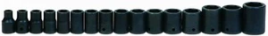 1/2" Drive, 16 Piece Shallow Impact Socket Set, 6 Point, Williams JHWMS-4-16RC - Picture 1 of 2