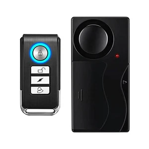 Wireless Vibration Motorcycle Bike Alarm Anti-Theft Alarm With Remote Control - Picture 1 of 10