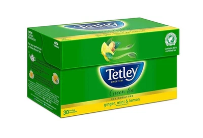 Bolsas de té verde Tetley - menta de jengibre y limón, 30 bolsas envío gratuito a todo el mundo Foto 1 de 3