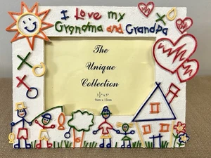 Bilderrahmen "Ich liebe meine Oma und Opa" mehrfarbig 3 1/2" x 5" Familie - Bild 1 von 2