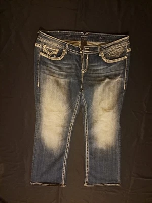 Vigoss Jeans Dublin Jeans Womens Rhinestone Pocket Denim Size 24 - Image 1 of 4