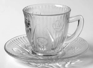 Jeannette Iris Clear Demitasse Cup & Saucer Set 1752819 - Picture 1 of 1