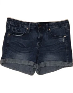MOSSIMO Womens Power Stretch Denim Shorts US 6 Medium W32 Navy Blue BK13 - Picture 1 of 3