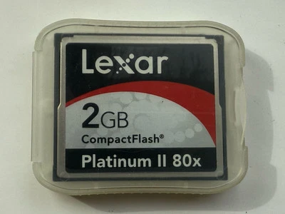 Lexar 2gb Compact Flash Platinum II 80x Memory Card For Olympus SLR Camera - Image 1 of 2