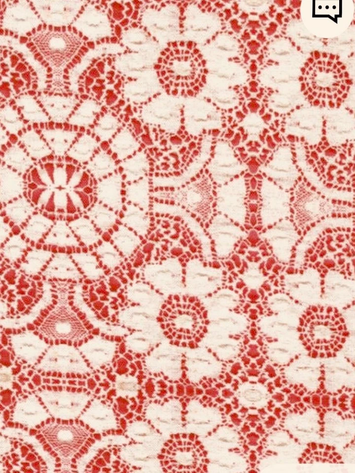 Moda Red Lace Fabric In Fat Eighth (9x21) - Image 1 of 1