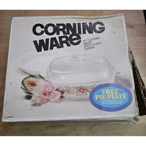 Vtg NOS Corning Ware Spice O'Life 10" Covered Skillet W/ Pie Plate A-109-8-S - Picture 1 of 10