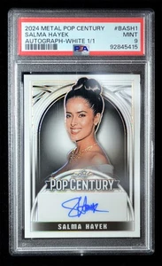 PSA MINT 9 Leaf Pop Century  SALMA HAYEK  1/1 card Signed AUTO WHITE RARE 1 of 1 - Picture 1 of 2