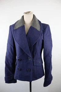 Guess Women's Vintage Double-Breasted Wool Blazer Jacket Size L - Picture 1 of 10