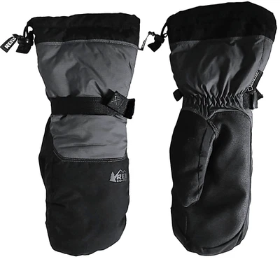 Guantes REI Co-op Gore-Tex Mittens Para Hombre XS Aislados Agua A Prueba de Viento Negros Grises Foto 1 de 4