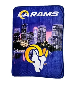 Northwest NFL Unisex-Adult Micro Raschel Throw Blanket 60x80" LA Rams - Picture 1 of 6