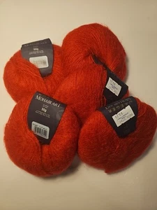 Jaeger Mohair Art 5x 50g  Sh 607/Lot 4c2 Yarn Red - Picture 1 of 1