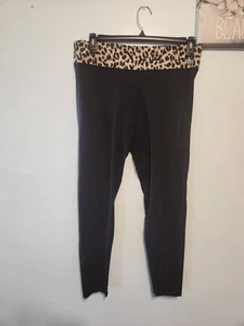 Victoria's Secret Rosa Reversible Yoga Pantalones Leggings Talla Grande Leopardo - Imagen 1 de 4
