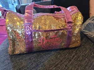 Disney Walt Disney World Princess Pink Plush Glittery Duffle Bag - Disney Store - Picture 1 of 11