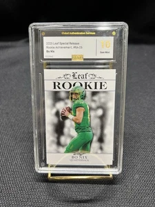 2023 Leaf Rookie Achievement Bo Nix #RA-05 GAS 10 Gem Mint - Picture 1 of 4