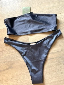 H&M Bikini BNWT Bandeau Top Size Small Bottoms Size Medium Beach Holidays - Picture 1 of 4