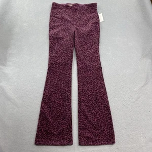 Anthhropologie Pilcro Pants Womens 29 Pink Corduroy The Pull On Icon Flare - Picture 1 of 17