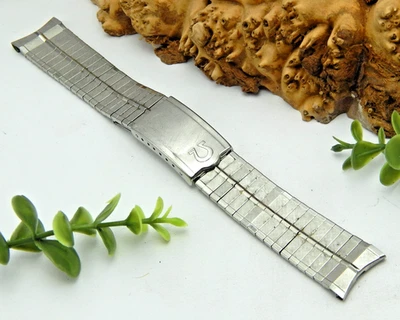Vintage Stainless Steel No 12 Omega watch band bracelet 18mm for Seamaster - Image 1 of 4