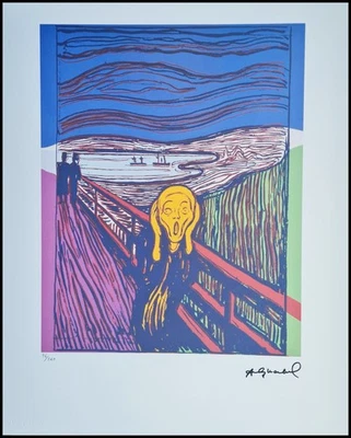 ANDY WARHOL * The Scream * 50 x 40 cm * signed lithograph * limited# 96/200 - Bild 1 von 4