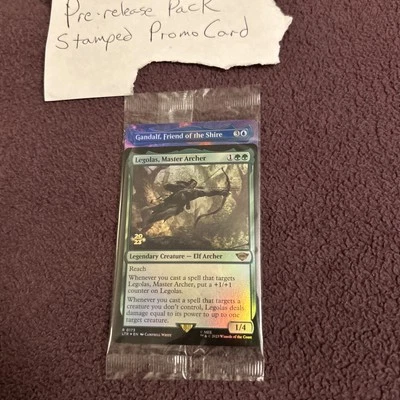 MTG lord of the rings - Legolas Master Archer R 0173 Foil Stamped Promo unopened - Image 1 of 2