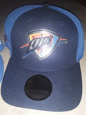 OKLAHOMA CITY THUNDER FITTED HAT NBA BASKETBALL OKC MEN L LRG XL NEW NWT SALE! - Image 1 of 4