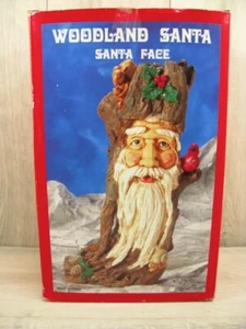 Woodland Santa Santa Gesicht Kunstholz Weihnachten Urlaub Statue Figur Vintage - Bild 1 von 23