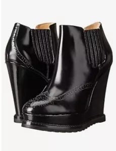 Collezione Michael Kors*RARO*Collette Zeppa Oxford Platform Pelle Nera8M/38,5 - Foto 1 di 21