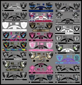 FULL SIZE Las Vegas Raiders Helmet Alternate Decals - 24 designs to choose from - Picture 1 of 25