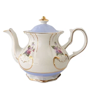 Vintage Price Kensington Porcelain Tea Pot Blue Gold Gilt #3626 RARE - Picture 1 of 24