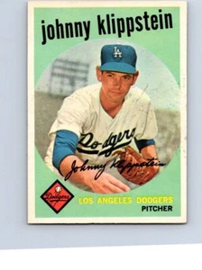 VINTAGE BASEBALL 1959 TOPPS CARD LOS ANGELES DODGERS JOHNNY KLIPPSTEIN NO94 - Picture 1 of 2