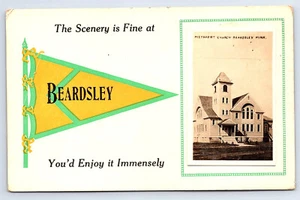 Beardsley Minnesota Photo Pennant Postcard A447 - Picture 1 of 2