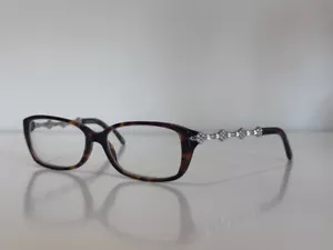 Tiffany & Co. TF 2050 8002 Square Havana Brown Crystal Eyeglasses Frame54-15-135 - Picture 1 of 15