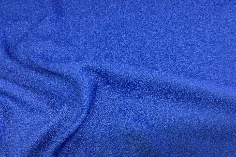 Milliken Textured Crepe Drapery Fabric Blue US Made DR10 - Image 1 of 1