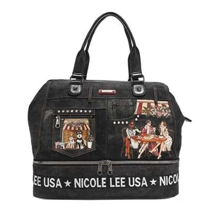 Nicole Lee USA Denim Sisters Secret Weekender Travel Bag - Picture 1 of 9