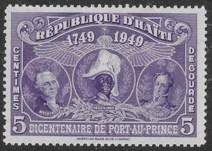 Haiti 1949 POSTAL TAX SC#RA13 🔥MNH**OG🔥 G.WASHINGTON,J.DESSALINES S.BOLIVAR🔥 - Picture 1 of 1