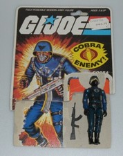 1983 GI Joe Cobra Officer v1.5 Swivel Arm Figure with File Card Back *Complete