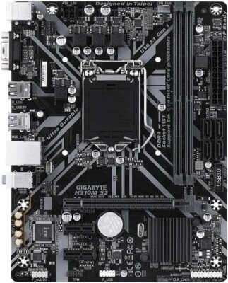 Gigabyte GA-H310M-S2/2.0 Motherboard H310 LGA1151 8 9th DDR4 VGA Tested - Image 1 of 4