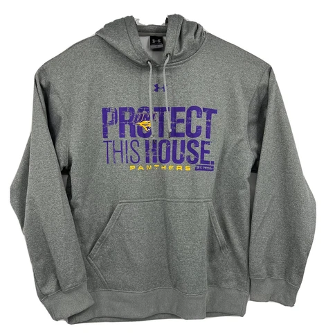 Mens Under Armour University Northern Iowa Panthers UNI Hooded Sweatshirt Medium Cover
