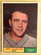 1961 Topps Ned Garver Baseball Card #331 Los Angeles Angels Pitcher