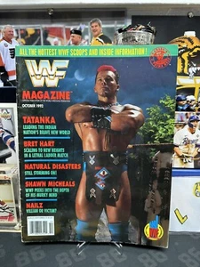 Revista de lucha libre vintage 1992 WWF WWE Bret Hart Tatanka y superestrellas de colección - Imagen 1 de 10