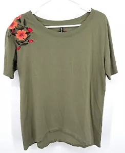 Alp-n-Rock Amelie embroidered scoop neck Tee Sz L - Picture 1 of 5