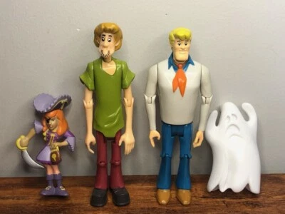 4 фигурки Скуби-Ду — Fred & Shaggy Posable, Mini Daphne & Ghost Hanna Barbera  - Изображение 1 из 4