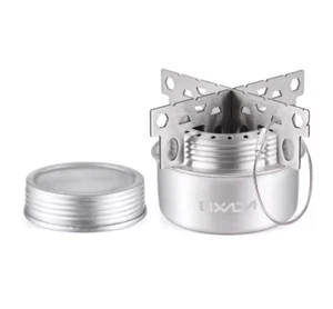 Outdoor Portable Camping Mini Alcohol Stove Cooking Burner With Cross Stand NEW - Picture 1 of 12