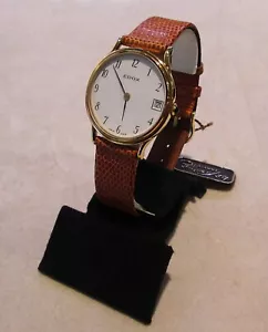 1980's EDOX Gold Plated Wristwatch w/ Mechanical Movement, NEW OLD STOCK - Picture 1 of 6