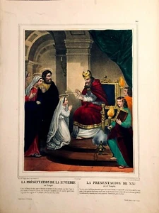 LA PRESENTACIÓN DE LA SANTA VIRGEN, litografía original de Turgis,1844-1855 - Imagen 1 de 1