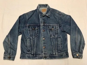 Vintage Roebucks Blue Denim Trucker Jacket Size 44 Regular J15 - Picture 1 of 7