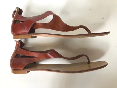 Sandalias de tanga de cuero Giuseppe Zanotti para mujer 7,5 - 8 EE. UU. 38 euros usadas en excelente estado Foto 1 de 4
