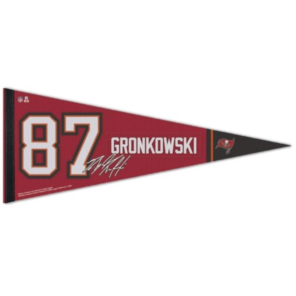 ROB GRONKOWSKI #87 TAMPA BAY BUCCANEERS BANDERÍN DE FIELTRO ENROLLABLE 12"x30" WINCRAFT 🔥 Foto 1 de 1
